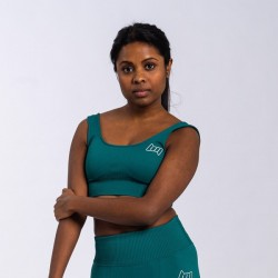 BM Seamless Ribbed Sports Bra Jungle Green