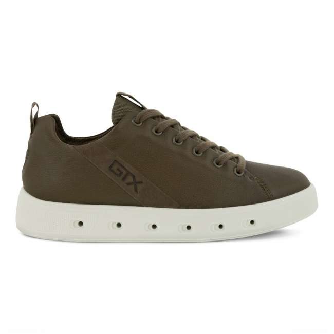 Priser på ECCO Street 720 Læder og Gore-Tex Sneakers Herre, tarmac