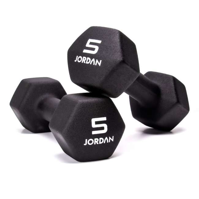 Priser på Håndvægte 5,0 kg Sort, Jordan Neopren (sæt)
