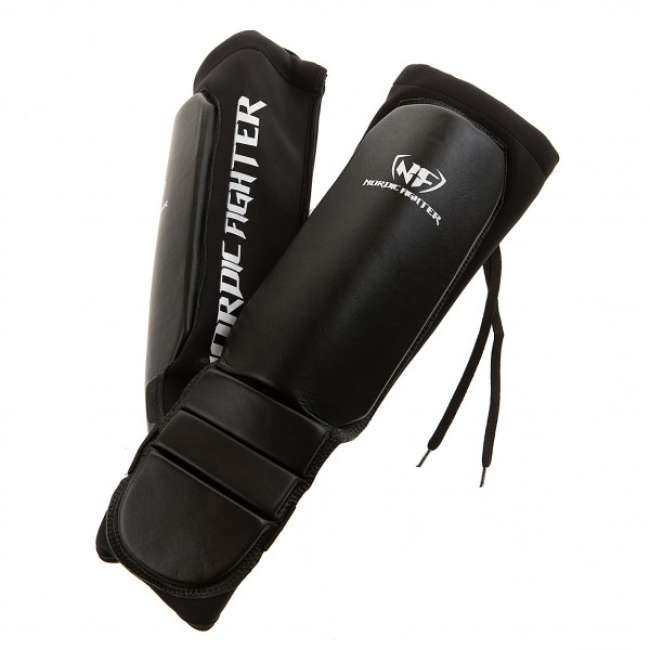 Priser på Nordic Fighter Grappling Shin Guards Instep Benskinne Ægte Læder Medium